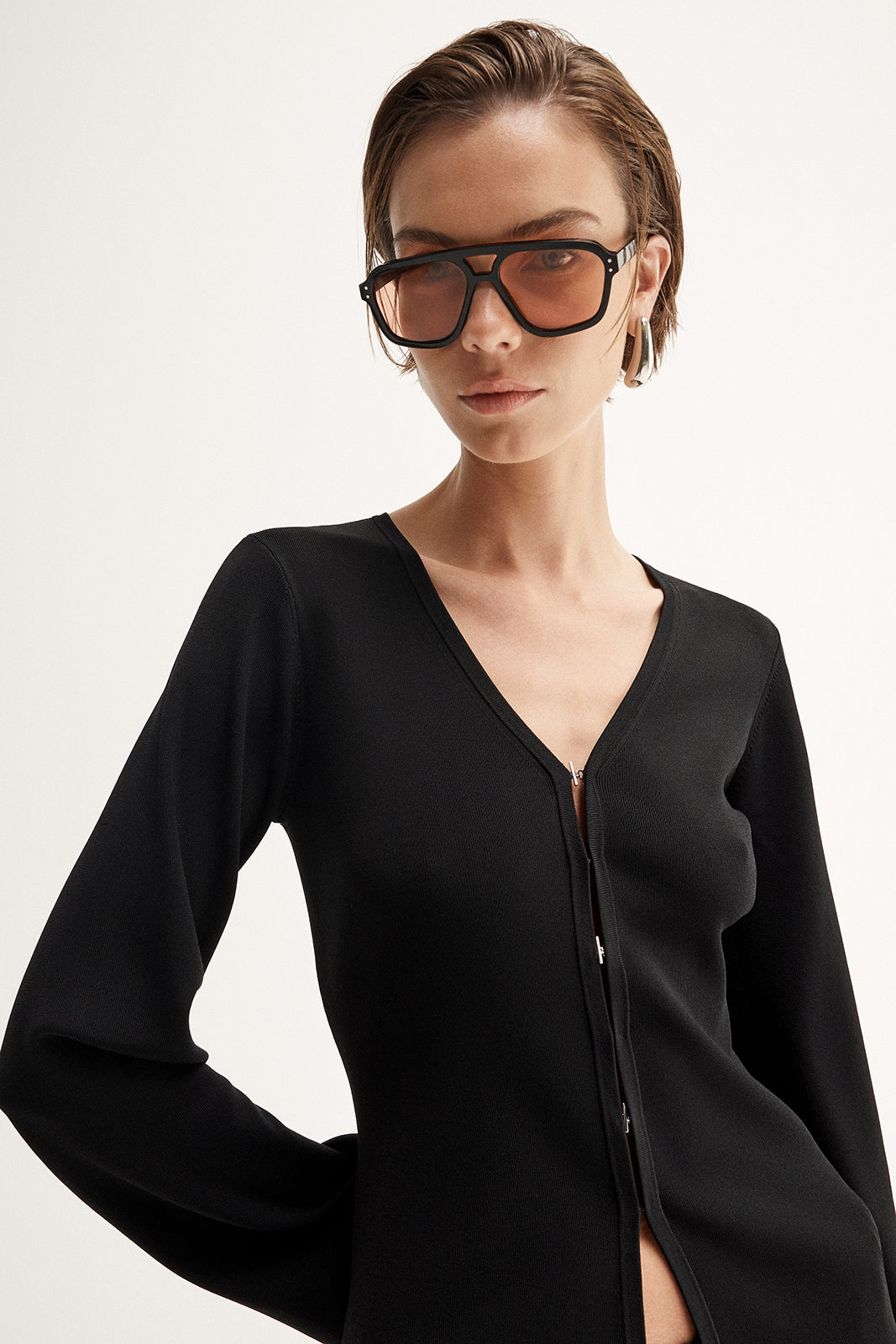 Clare Knit Top Black