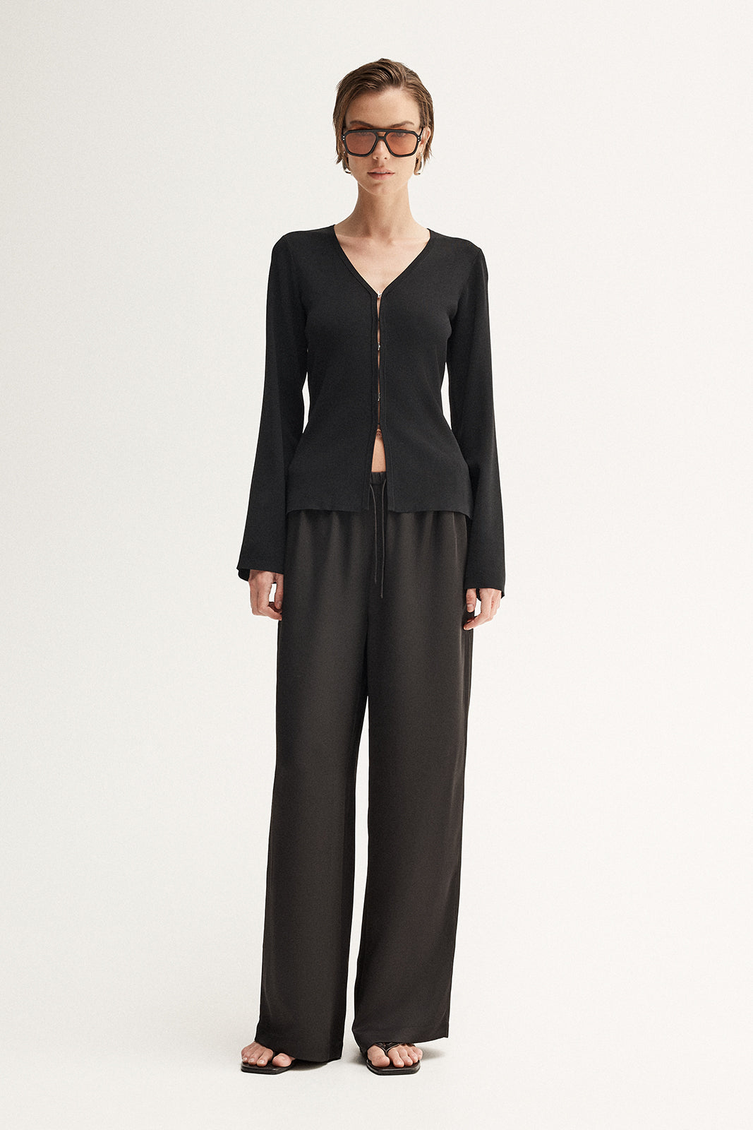 Clare Knit Top Black
