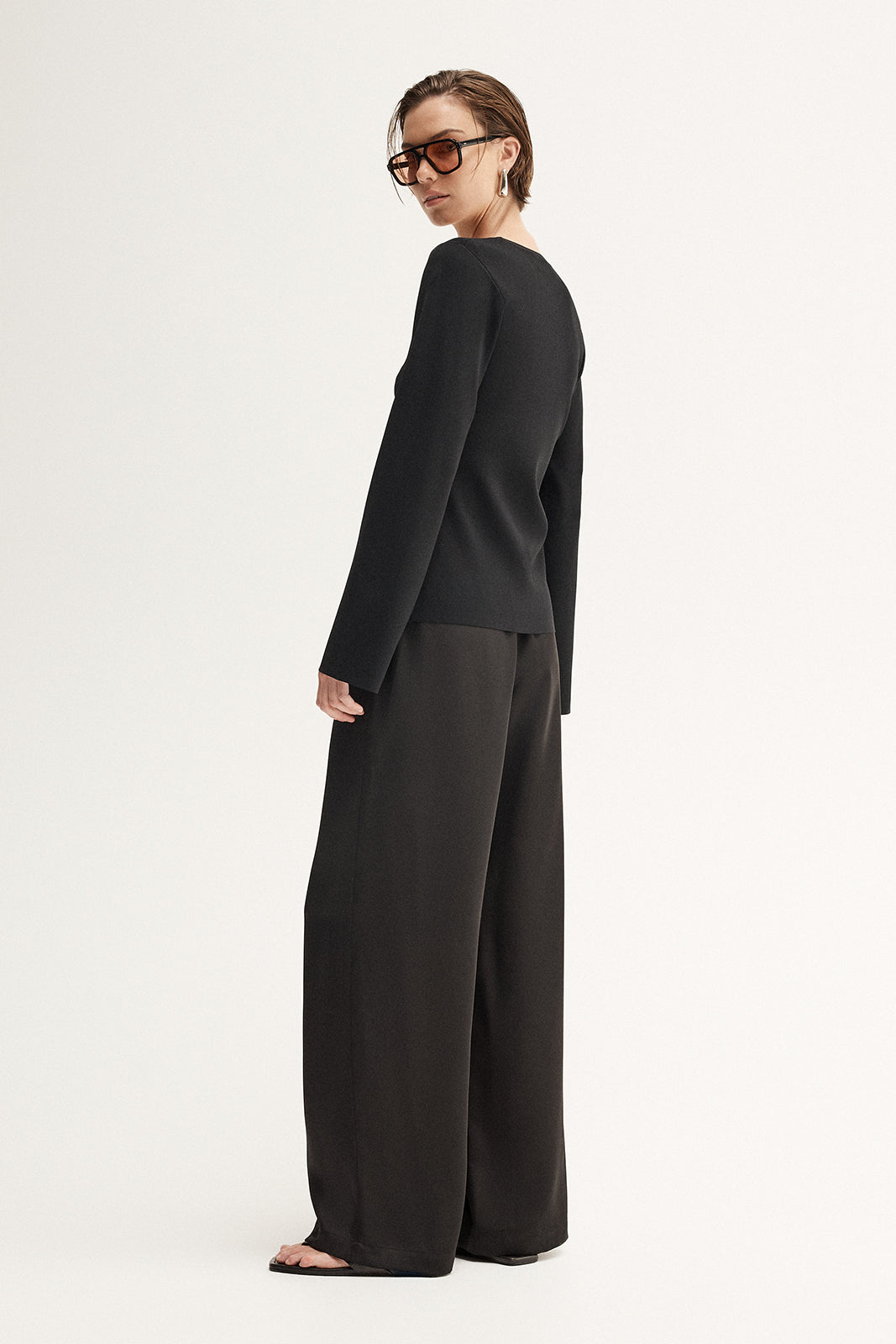 Clare Knit Top Black
