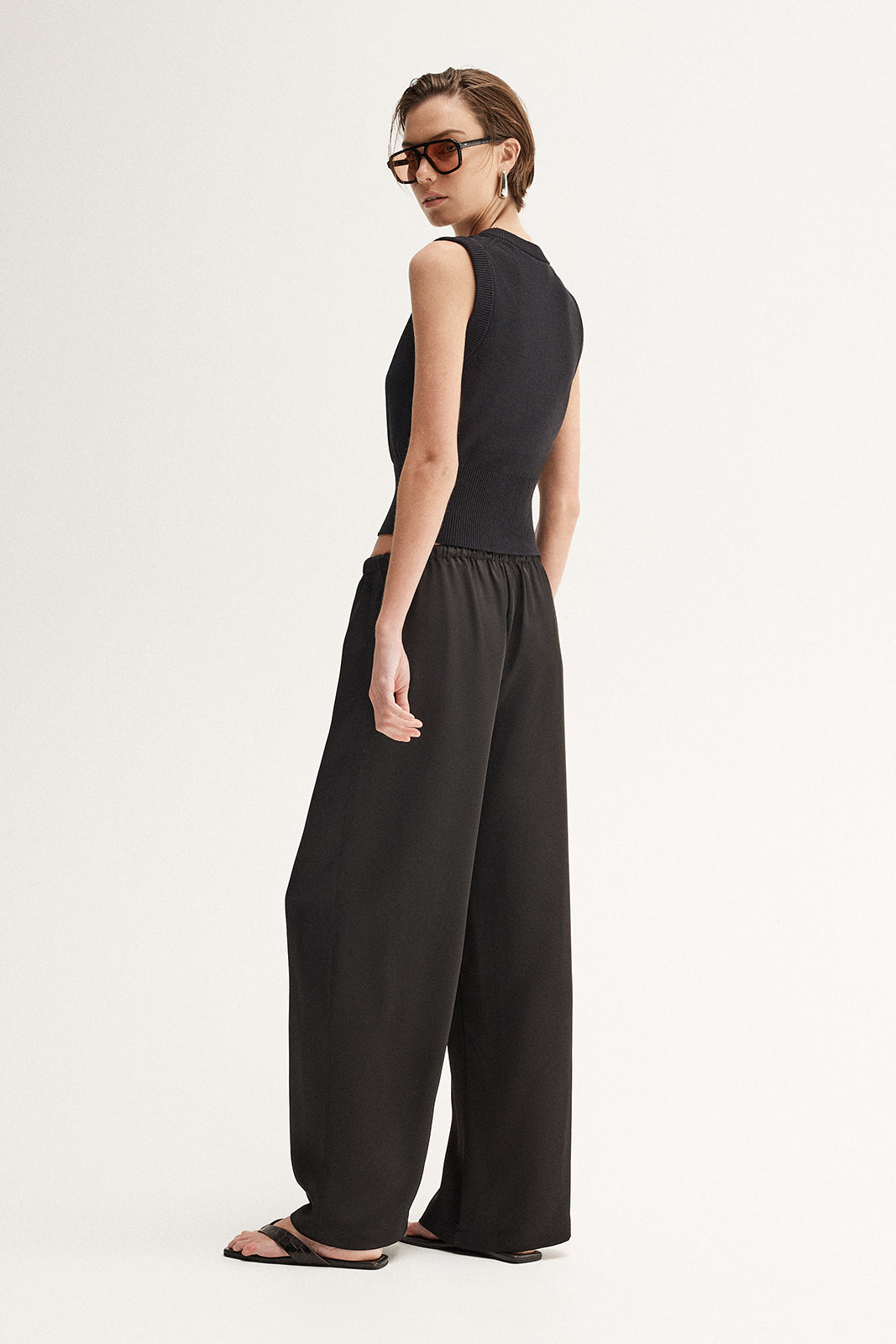 Clyde Knit Vest Top Black