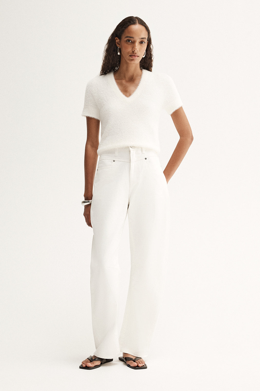 Landon Knit Top White