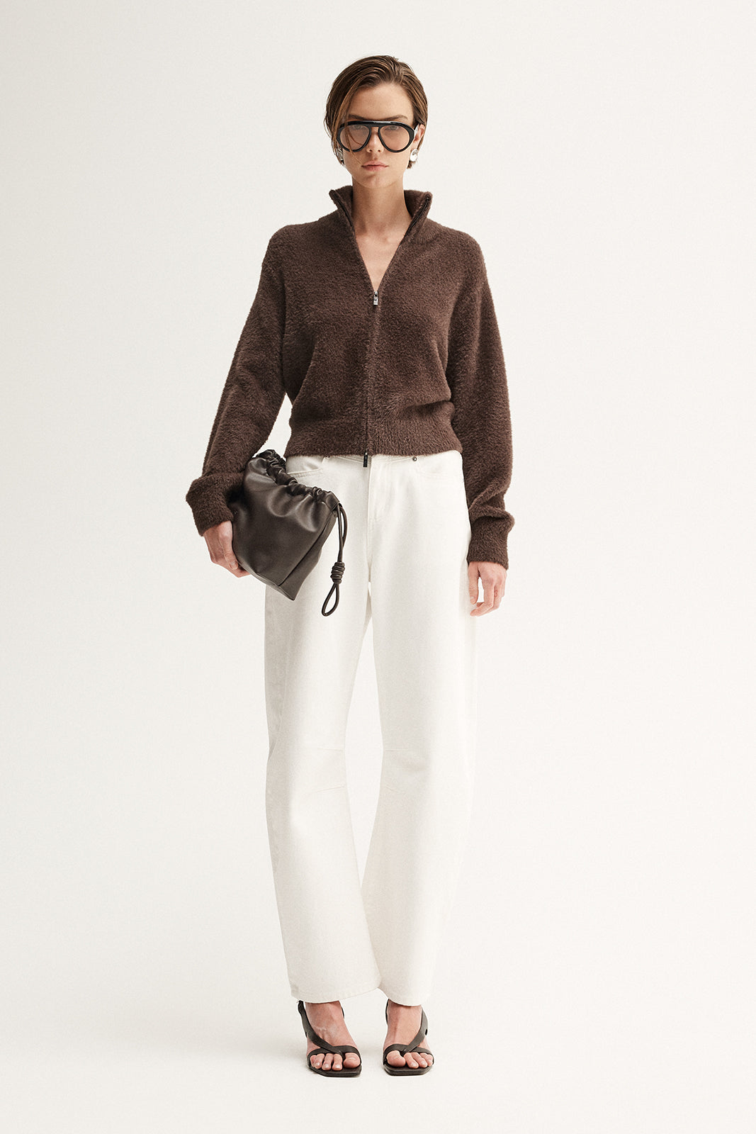 Leon Knit Cardigan Chocolate