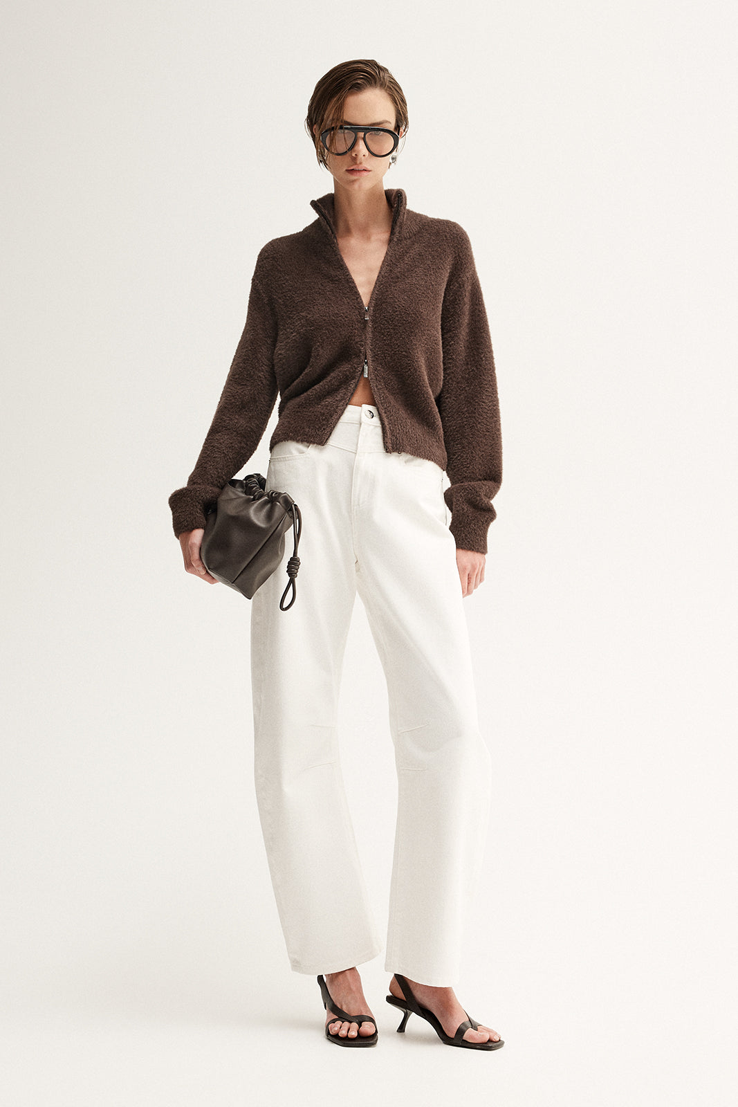 Leon Knit Cardigan Chocolate