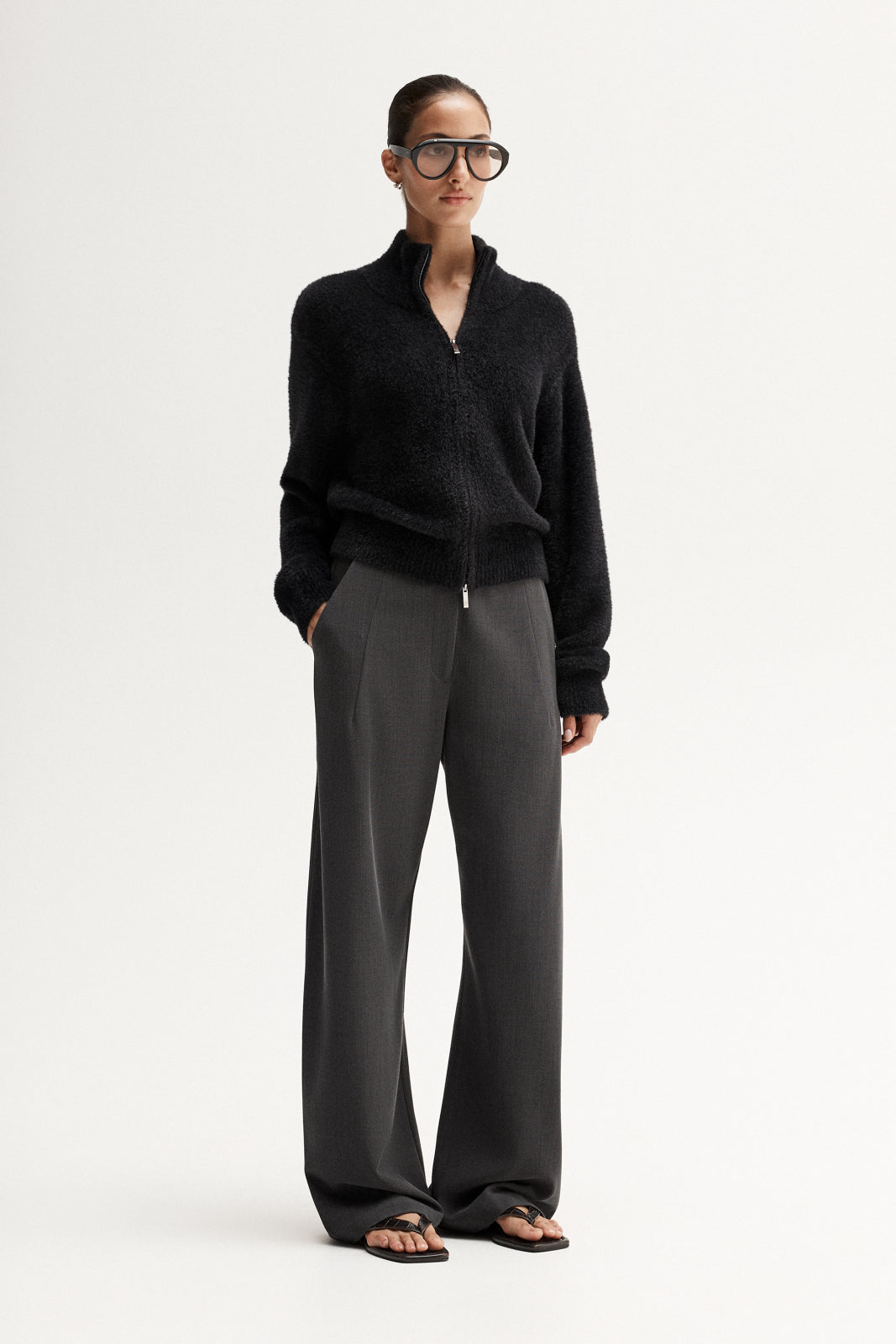 Leon Knit Cardigan Black