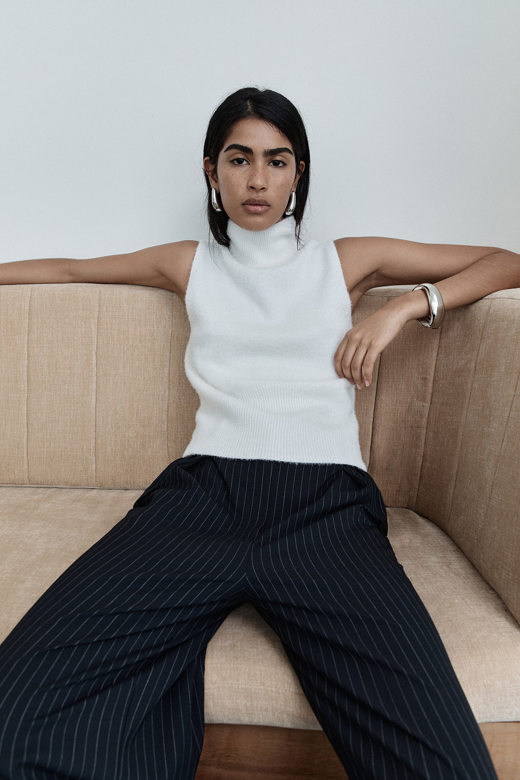 Ronnie Knit Top White