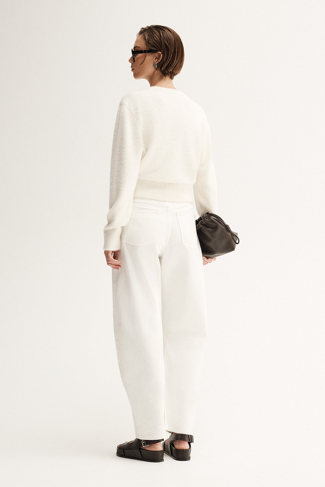 Posie Knit Cardigan White