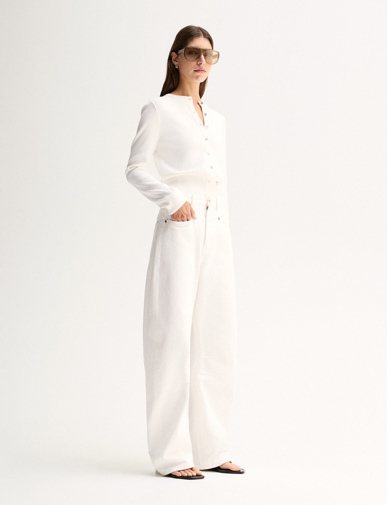 Penny Knit Cardigan White