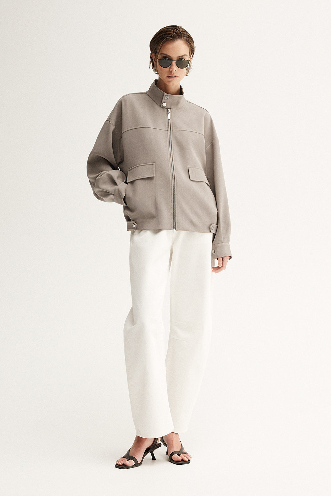 Noah Jacket - Women's Technical Jacket in Taupe - Elka Collective