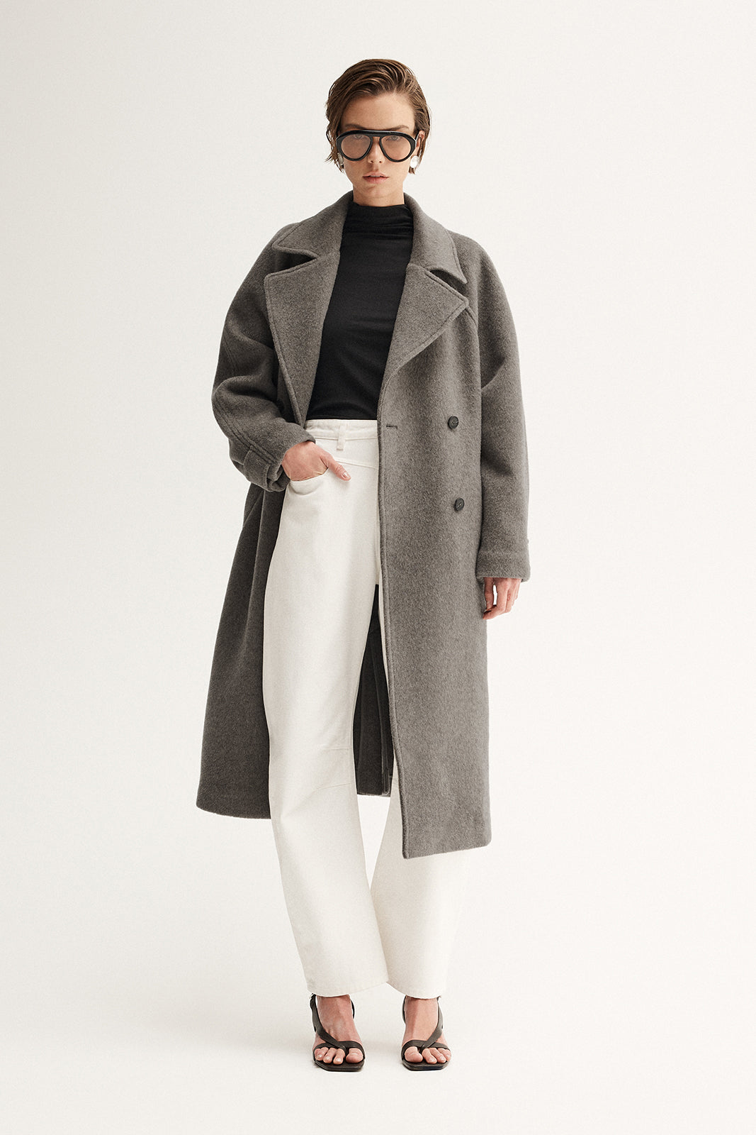 Women's Montana Coat in Warm Grey - Elka Collective