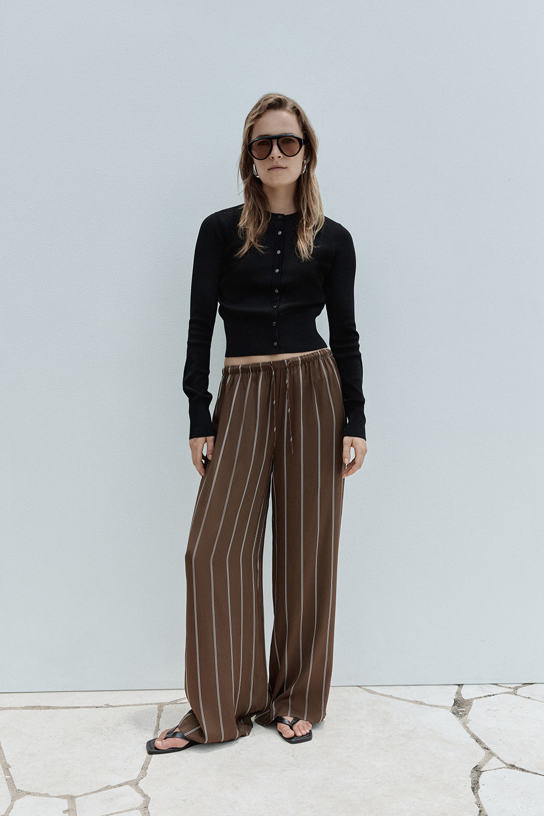 Petra Stripe Pant Tan Stripe