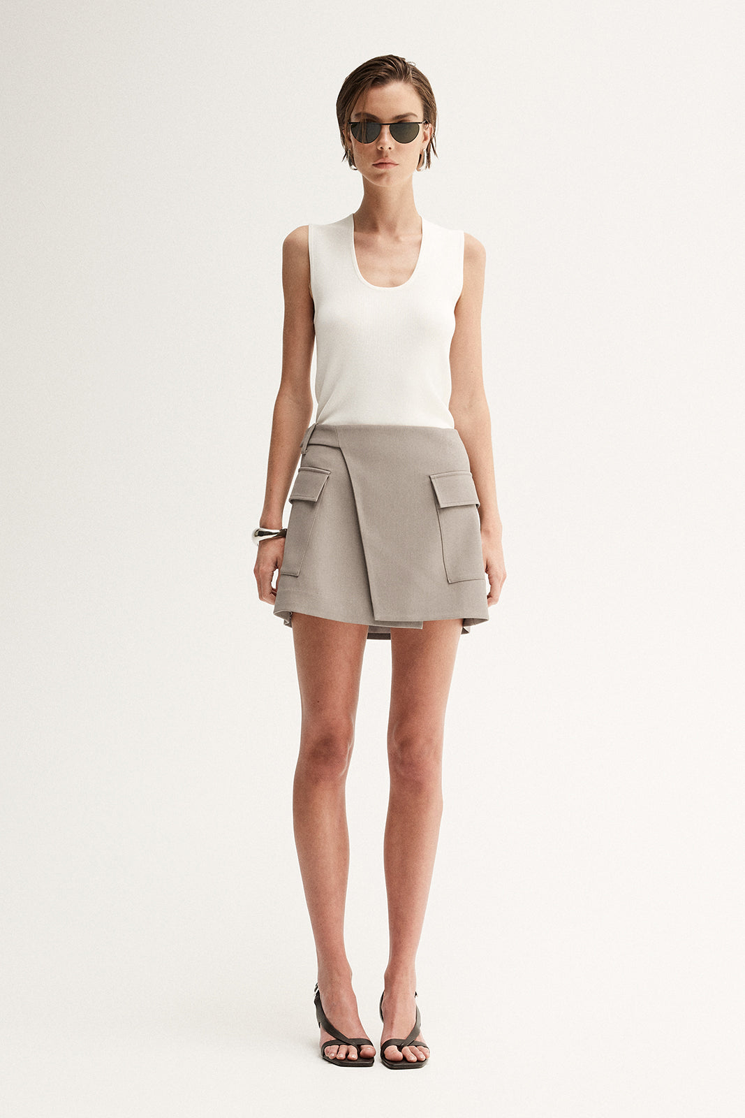 Noah Mini Skirt Taupe