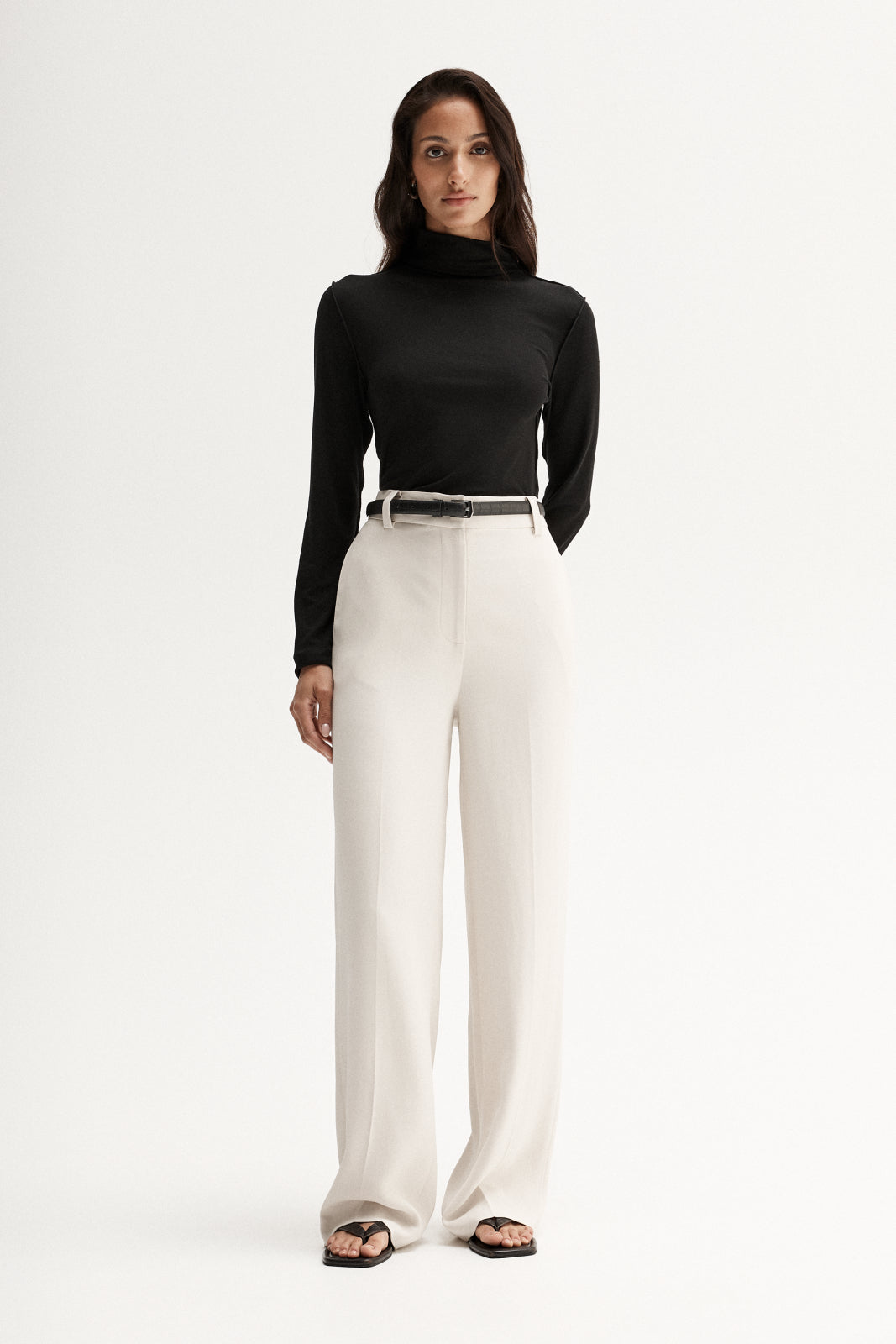 Anderson Pant - Women's Tailored Pant in Ecru - Elka Collective