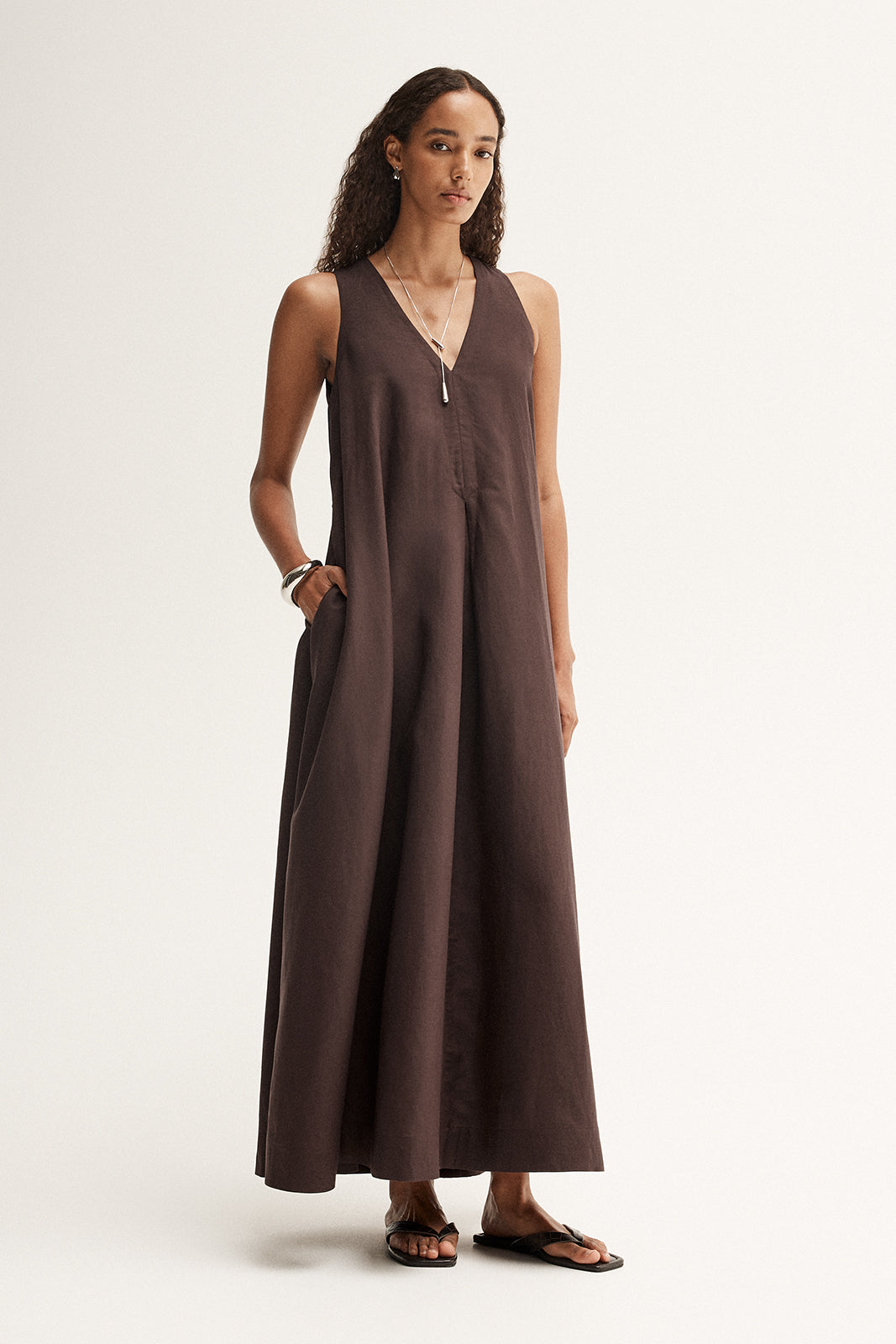 Mallory Maxi Dress Chocolate
