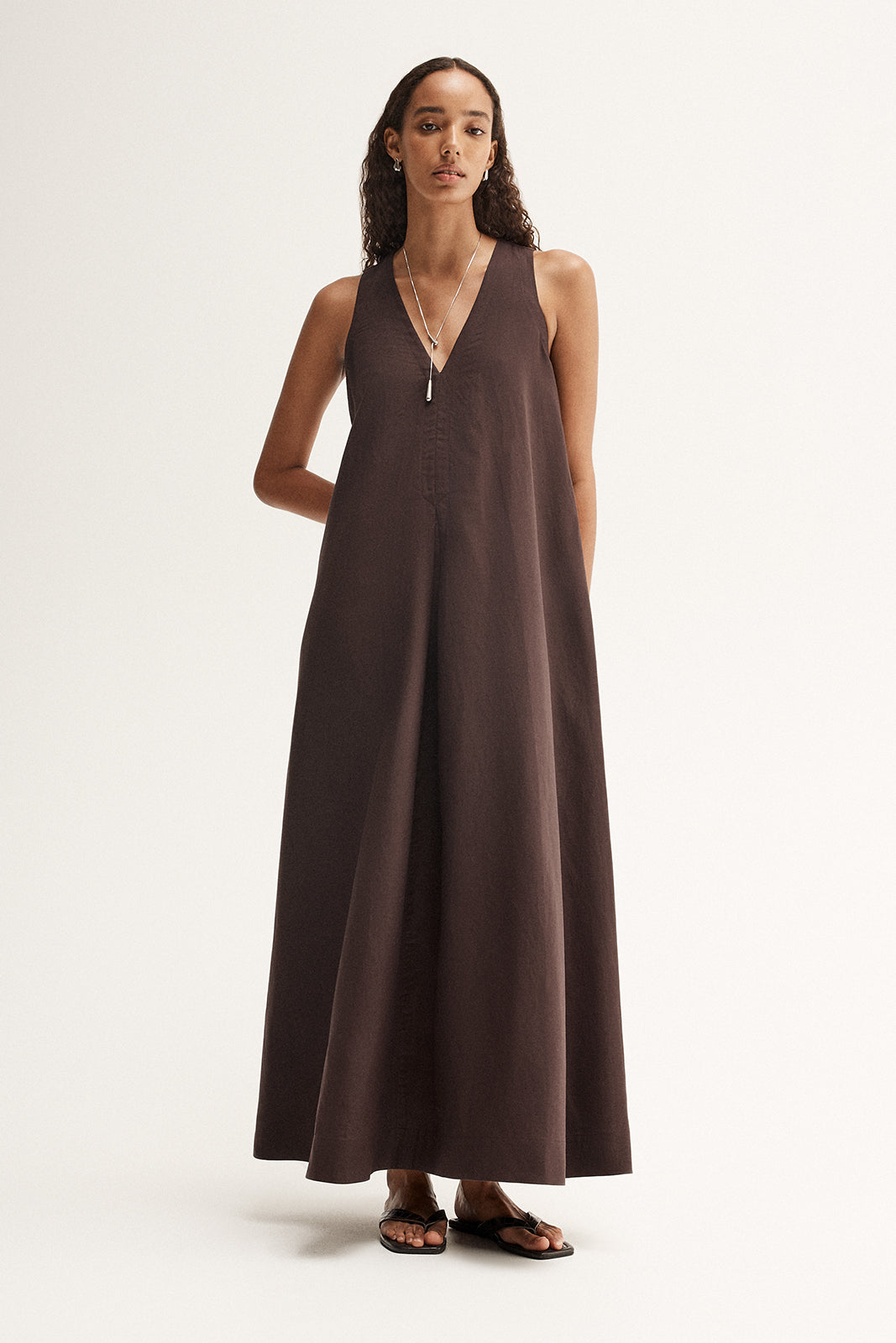 Mallory Maxi Dress Chocolate