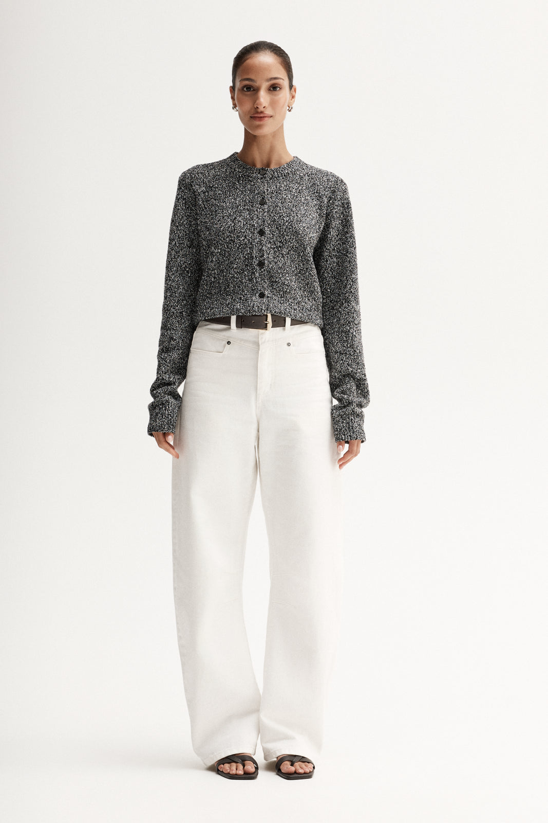 Marnie Knit Cardigan Black Mix