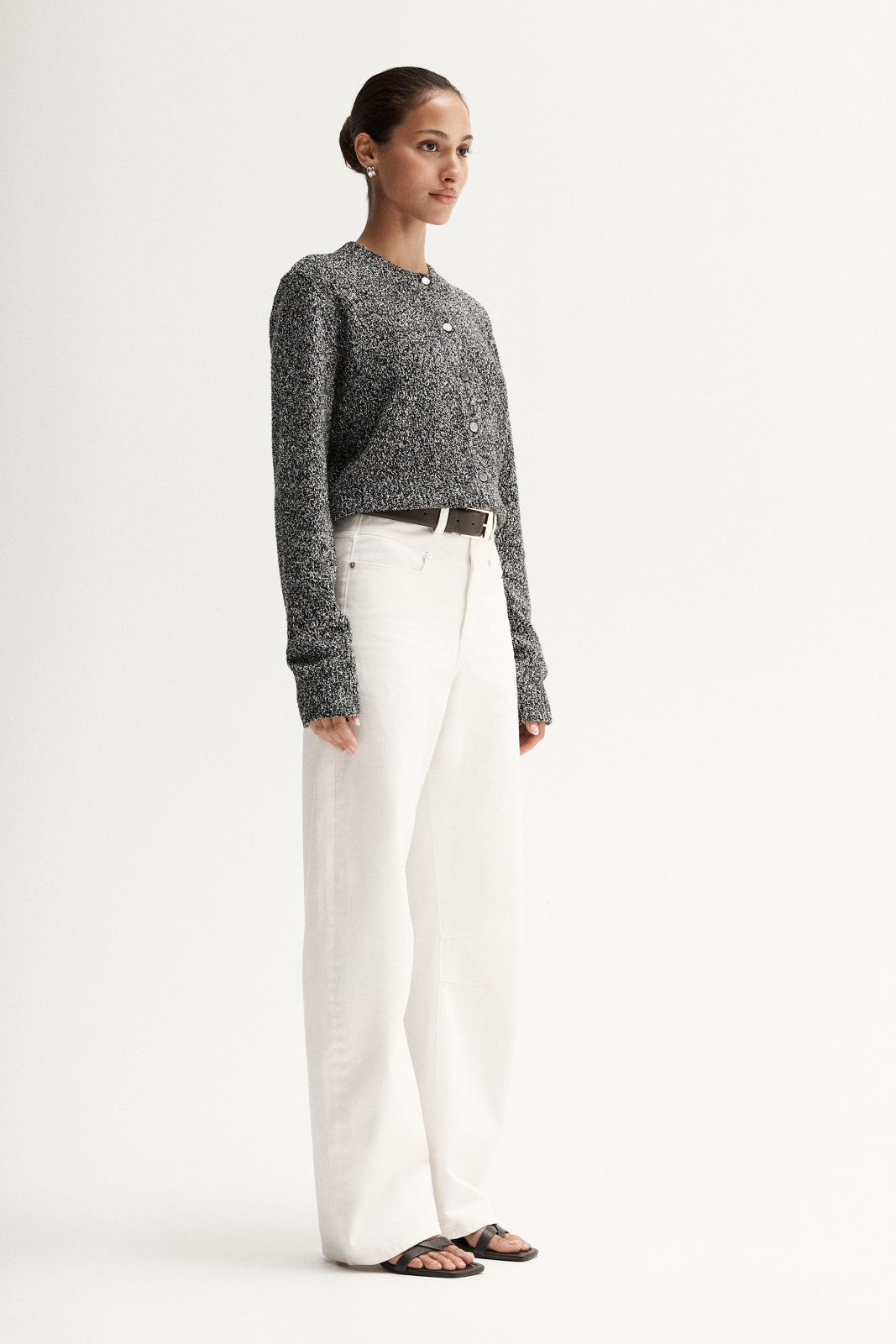 Marnie Knit Cardigan Black Mix