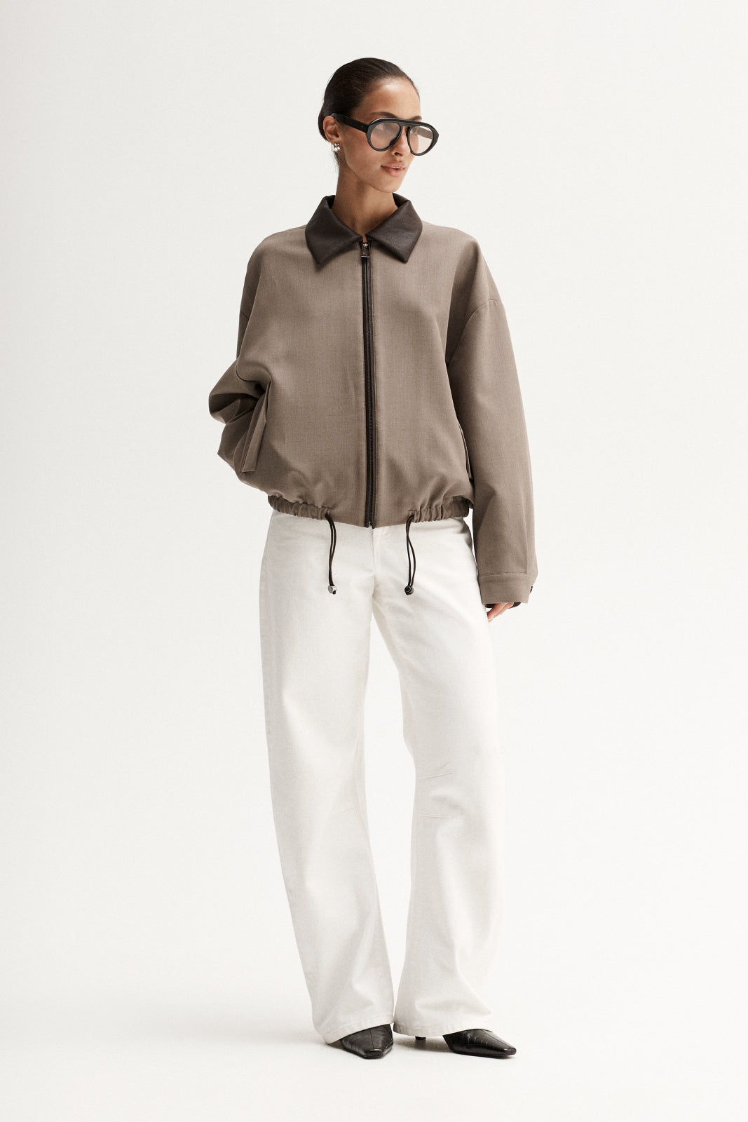 Dora Bomber Jacket Taupe