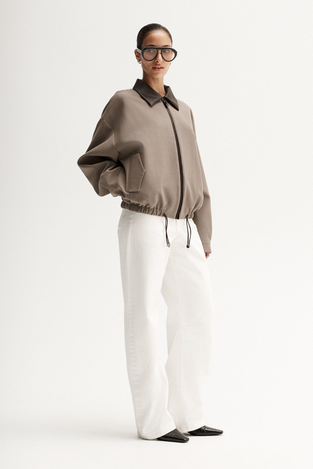 Dora Bomber Jacket Taupe