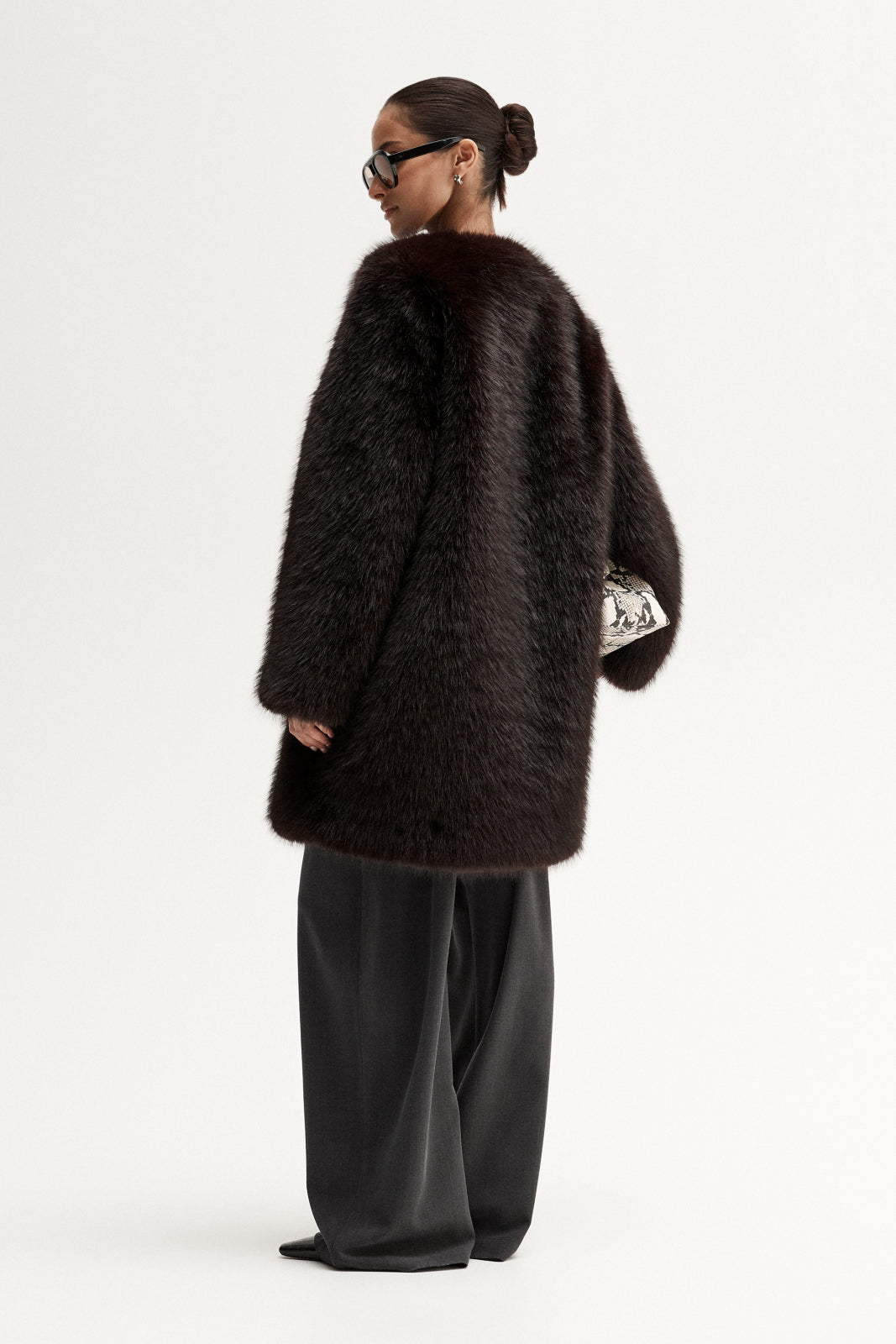 Irena Fur Coat Chocolate