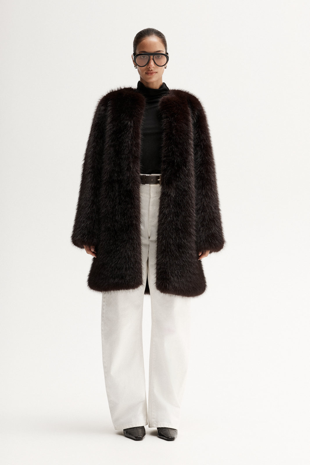 Irena Fur Coat Chocolate