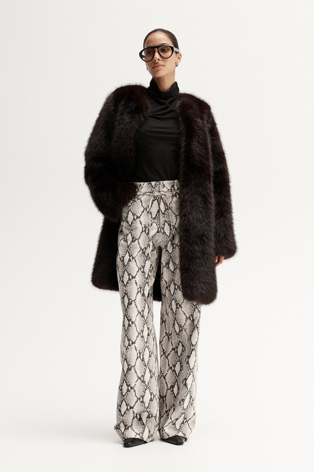 Irena Fur Coat Chocolate