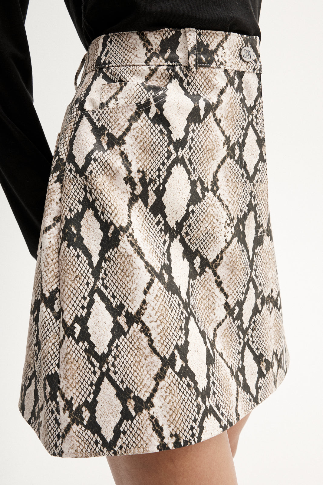 Viper Mini Skirt Snake Print