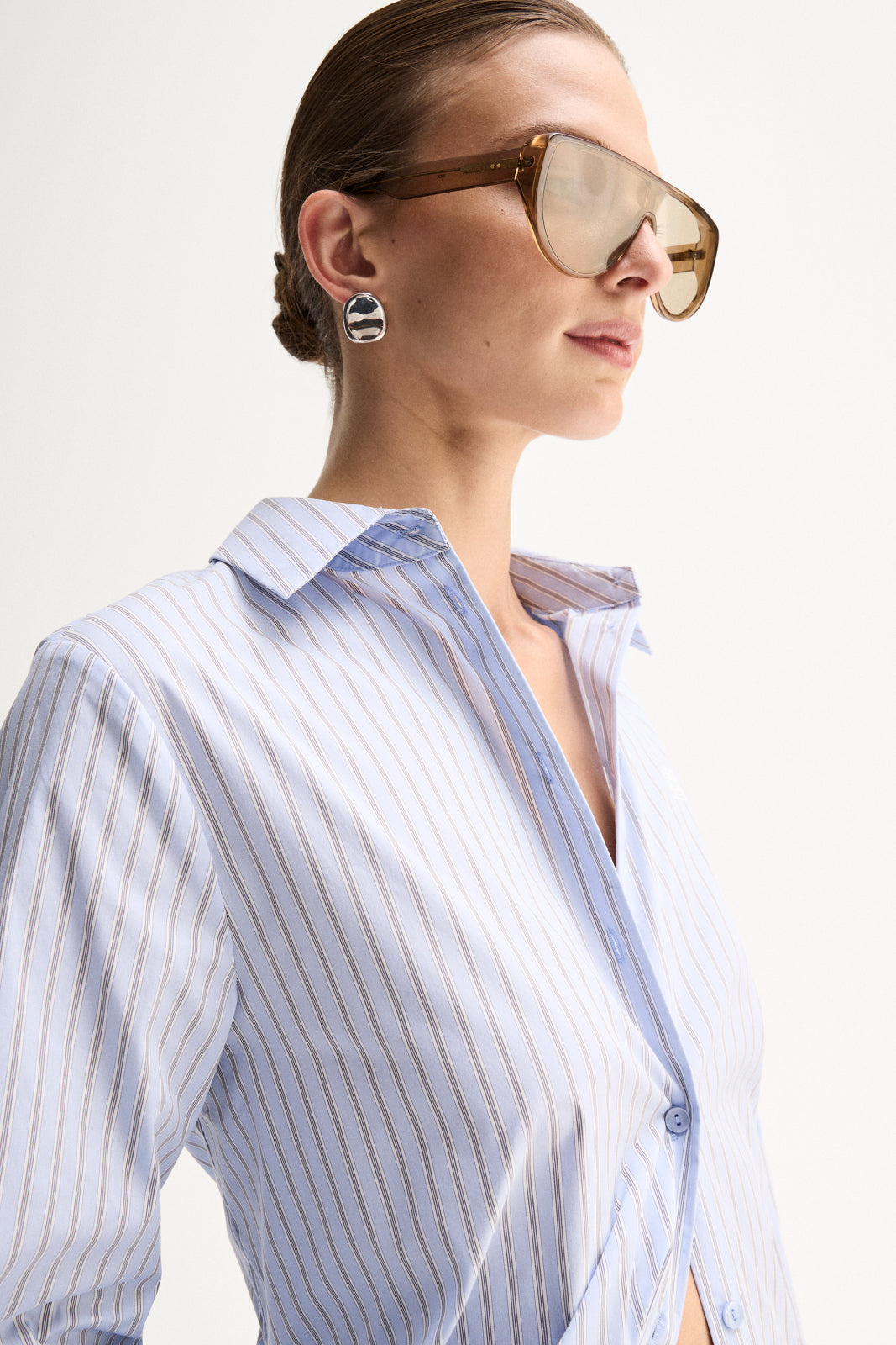 Kallie Stripe Shirt Blue Stripe