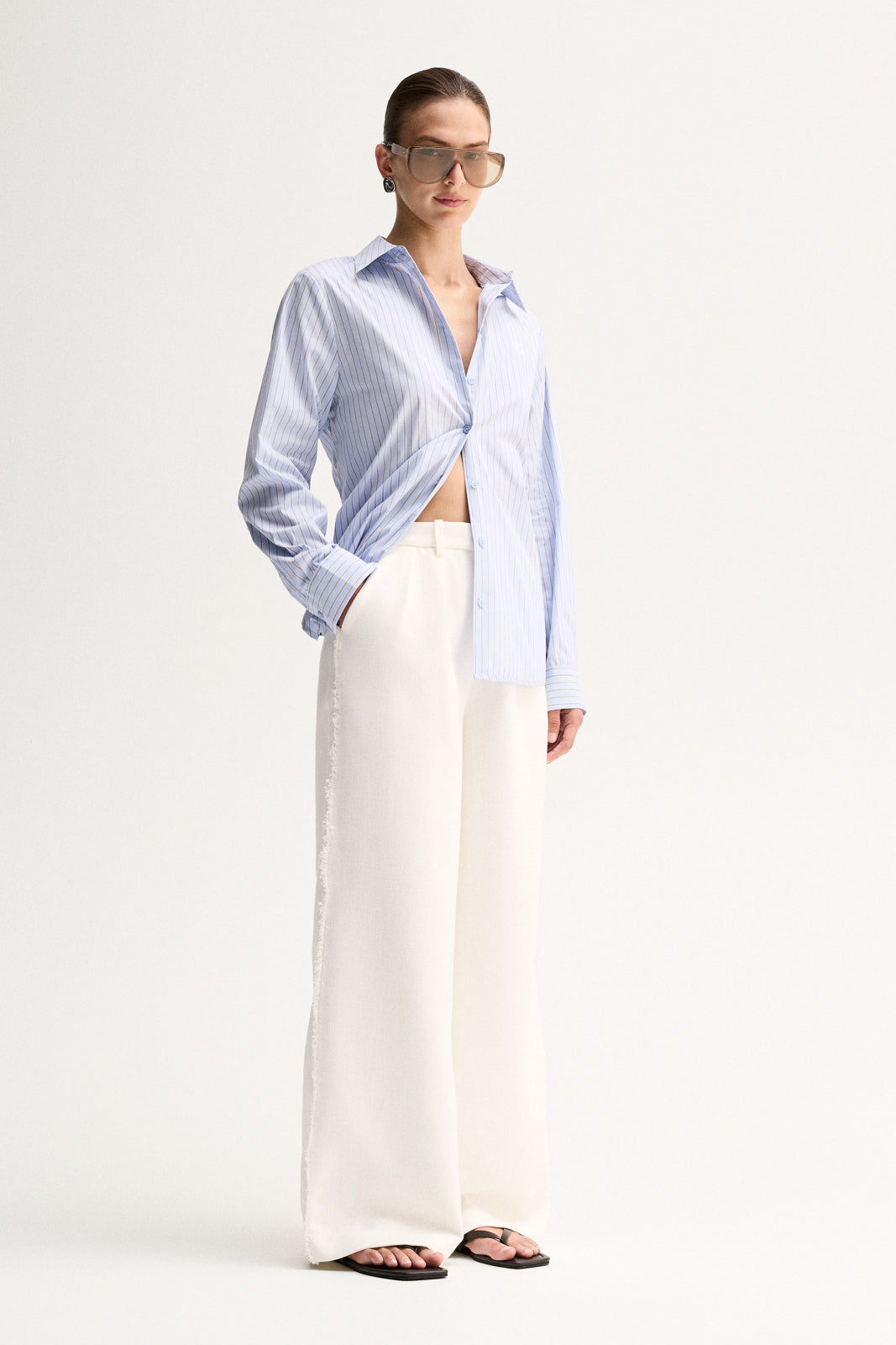 Kallie Stripe Shirt Blue Stripe