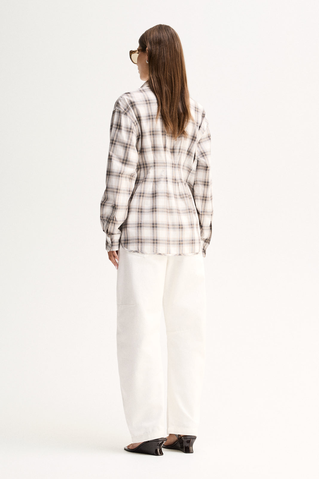 Heather Shirt White Check