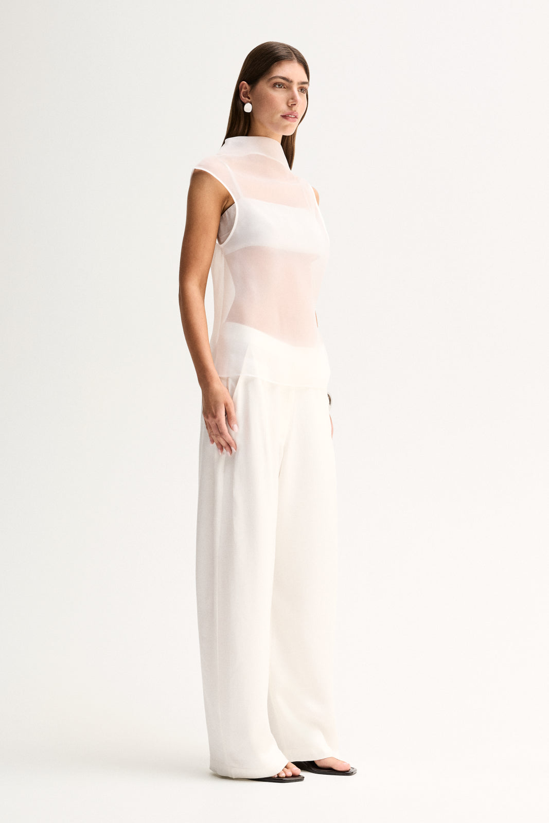 Hopkins Sheer Top White