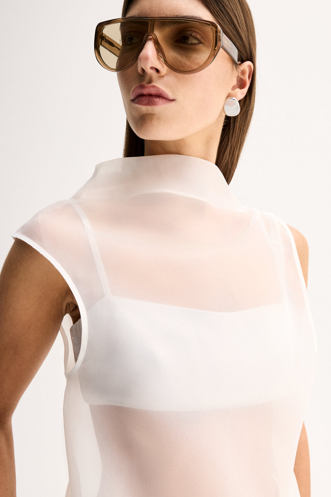 Hopkins Sheer Top White