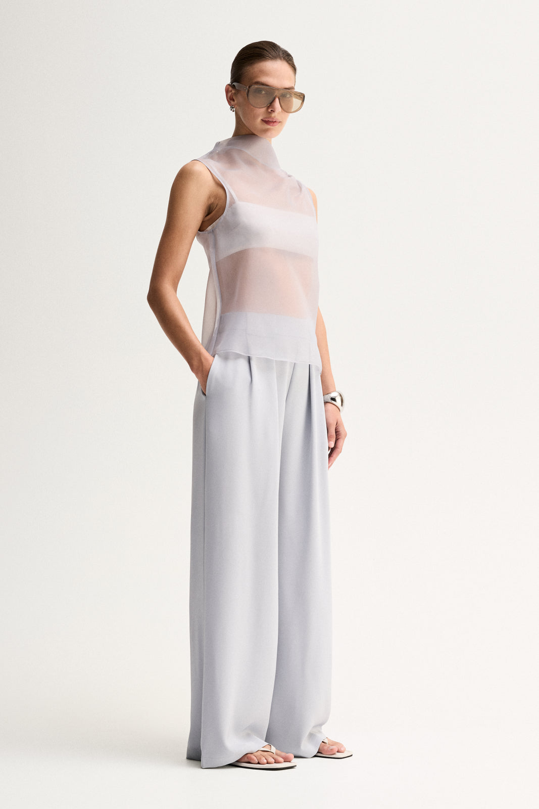Hopkins Sheer Top Seamist