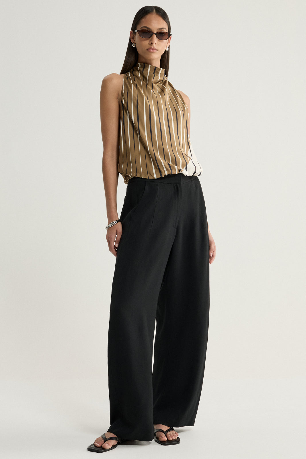 Sloane Top Moss Stripe