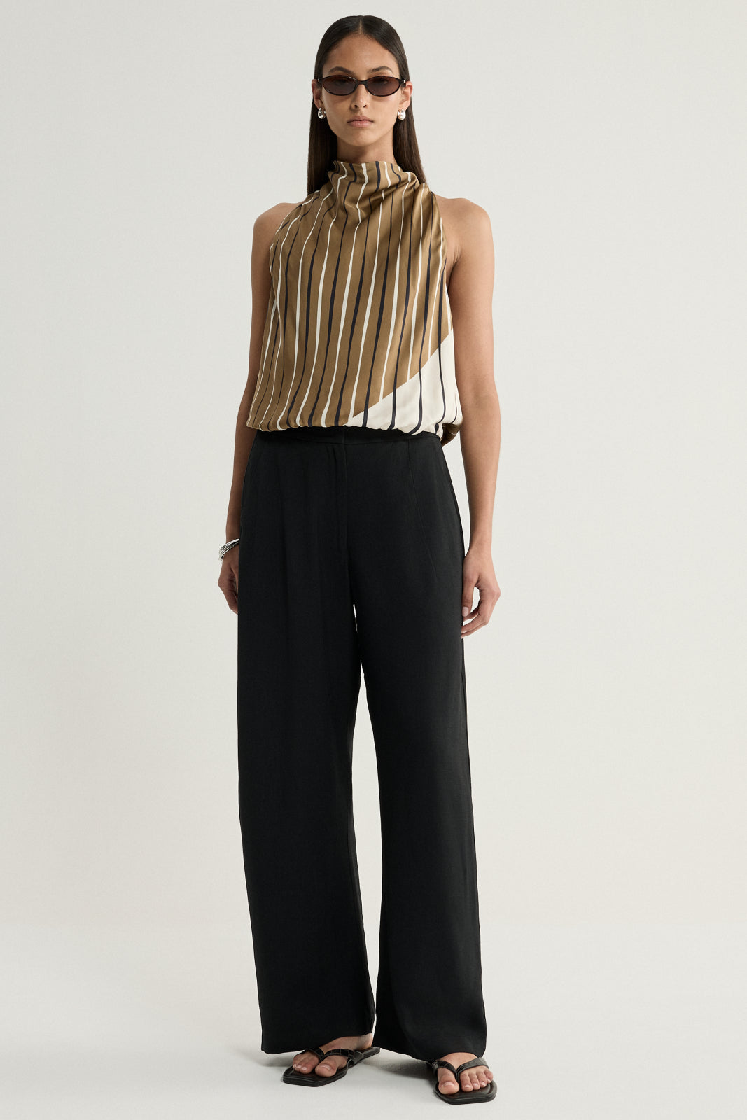 Sloane Top Moss Stripe