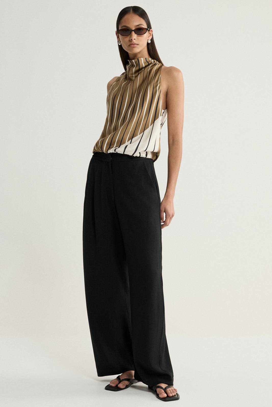 Sloane Top Moss Stripe
