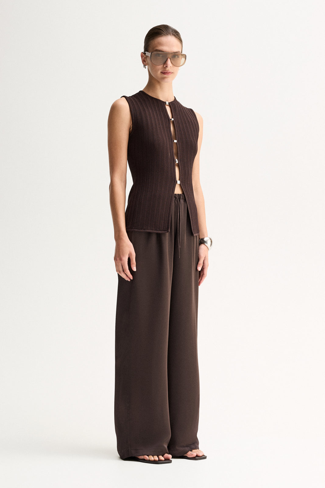 Hailey Knit Vest Chocolate