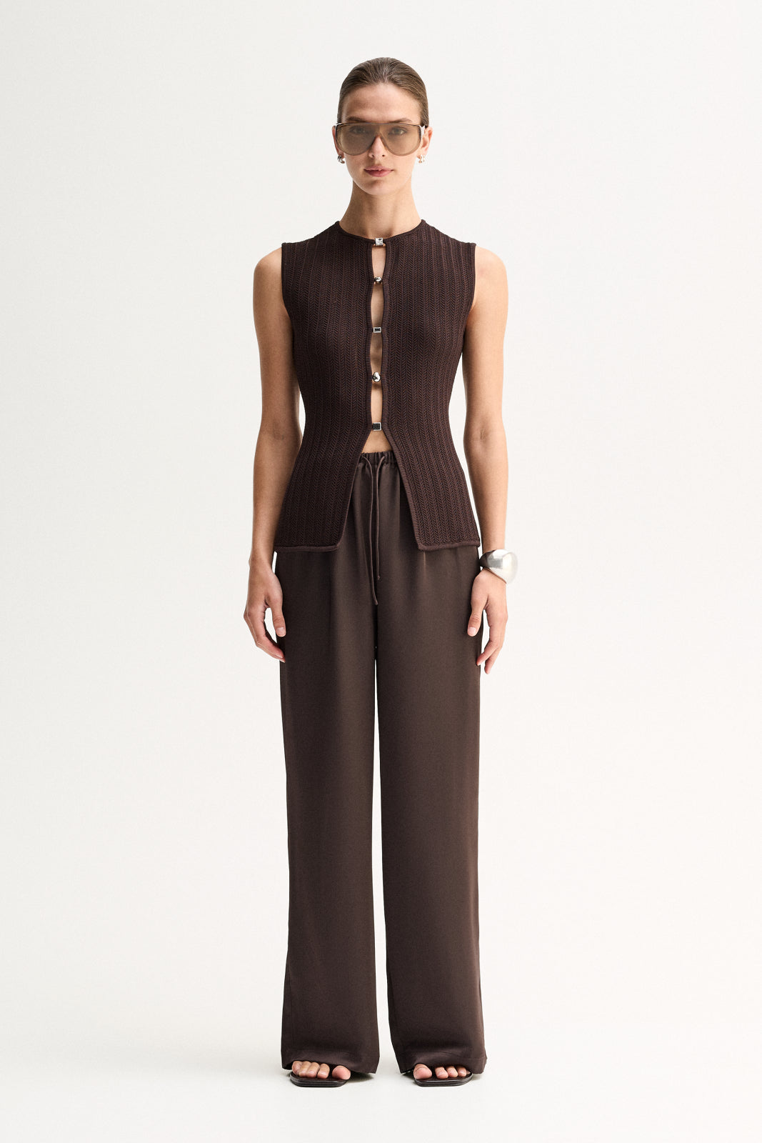 Hailey Knit Vest Chocolate