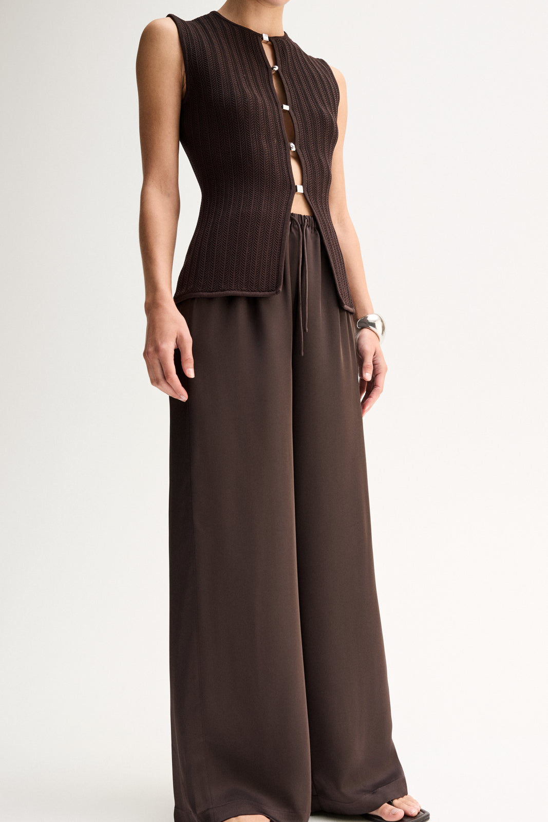 Hailey Knit Vest Chocolate