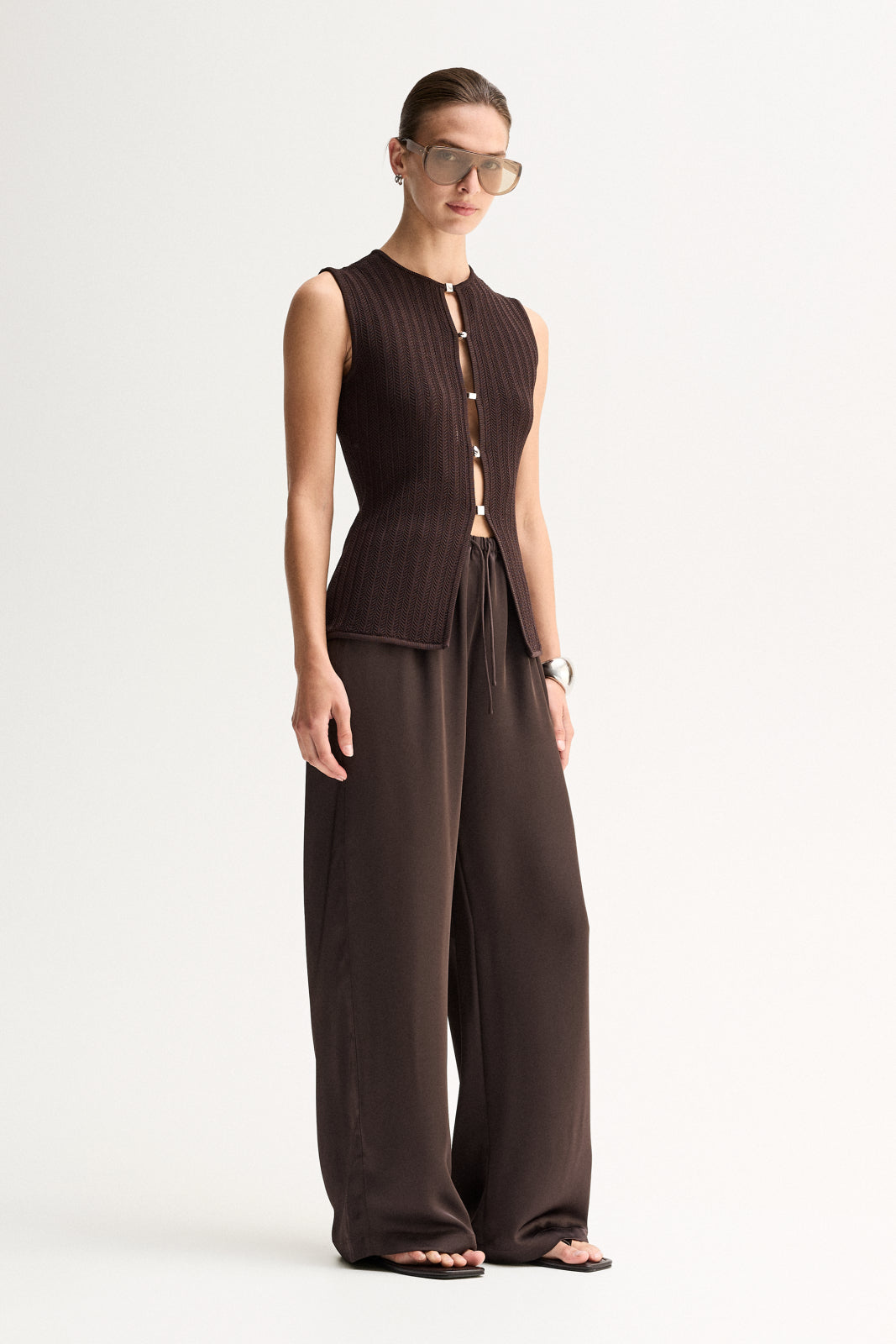 Hailey Knit Vest Chocolate