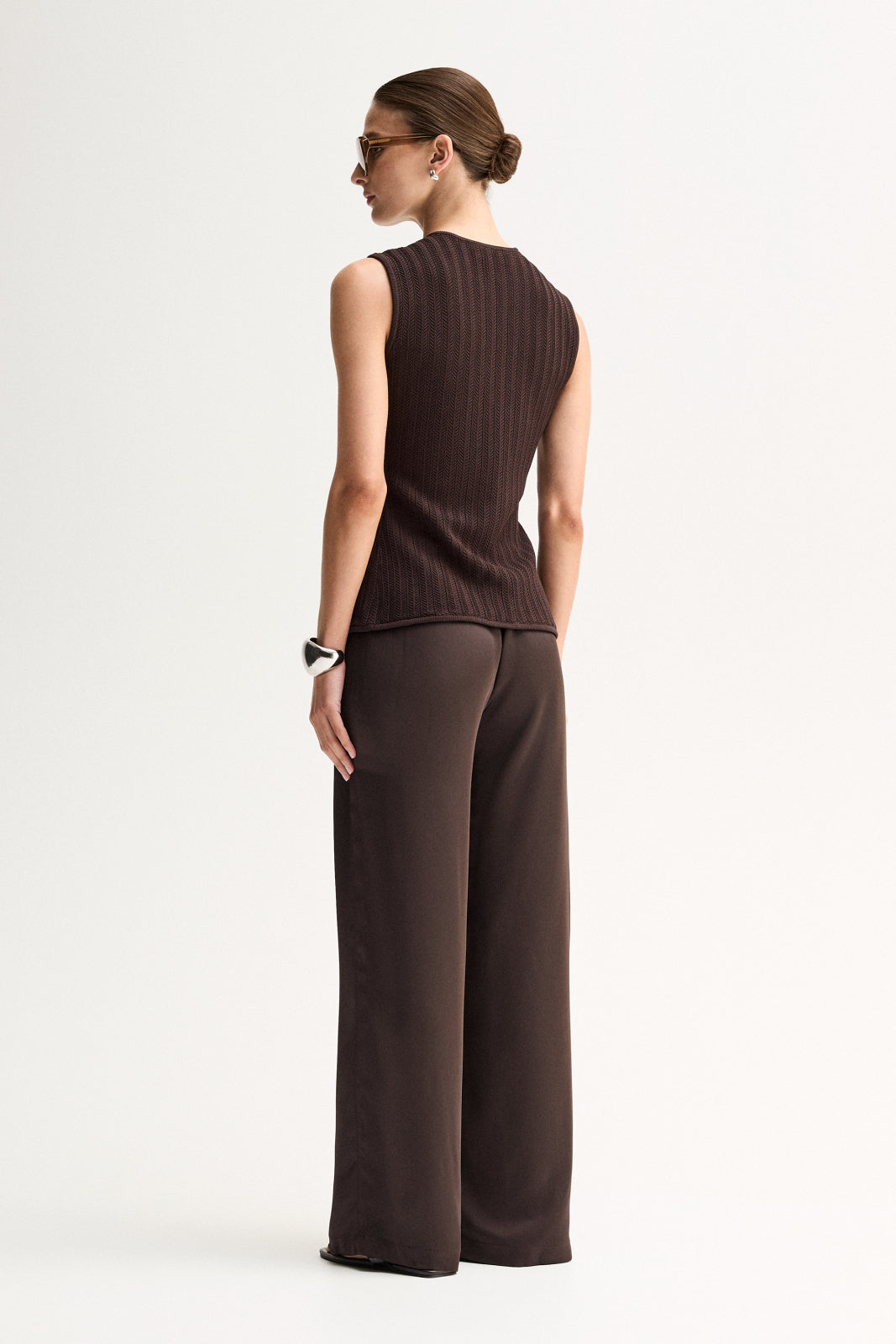 Hailey Knit Vest Chocolate
