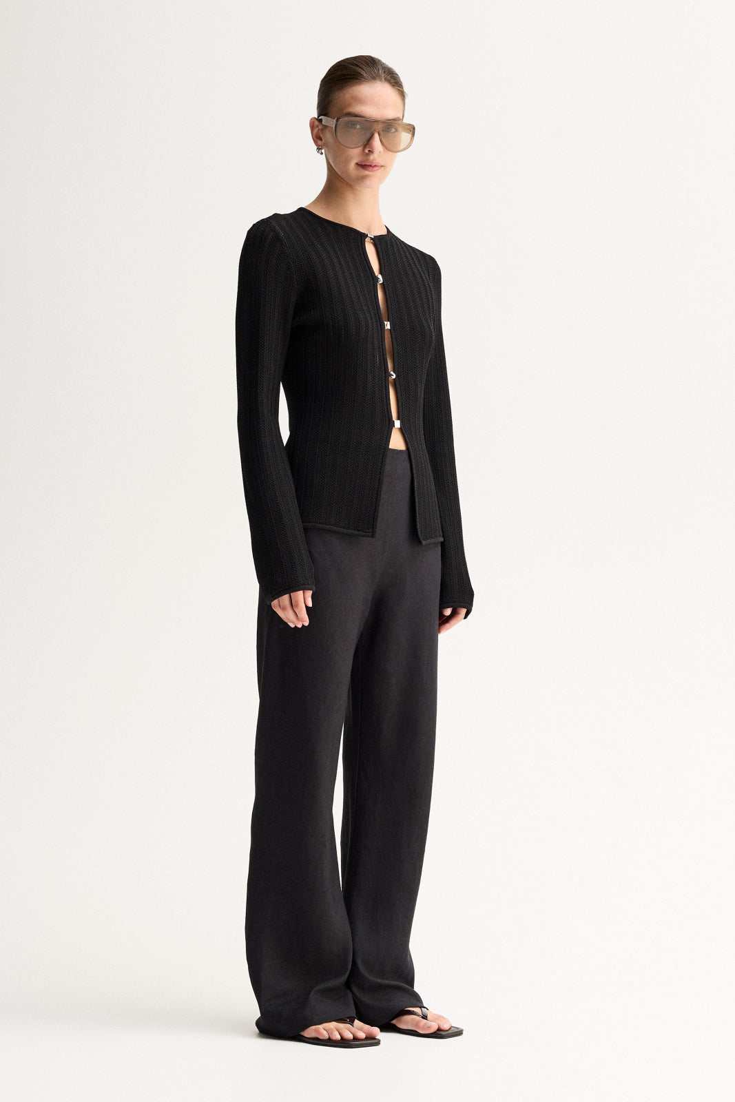 Hailey Knit Cardigan Black