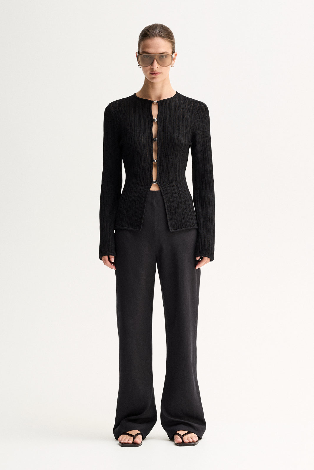 Hailey Knit Cardigan Black