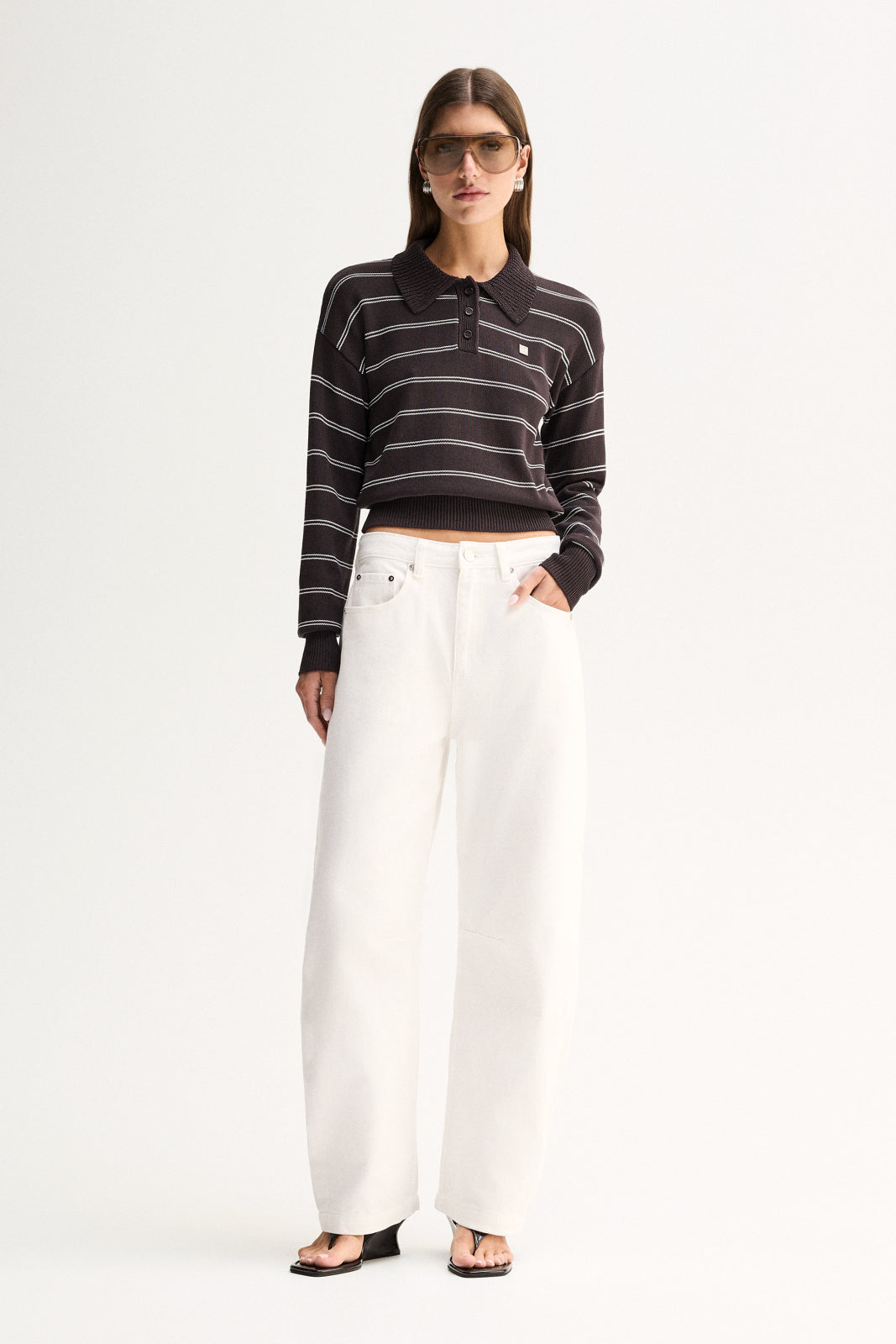 Irina Knit Jumper Chocolate Stripe