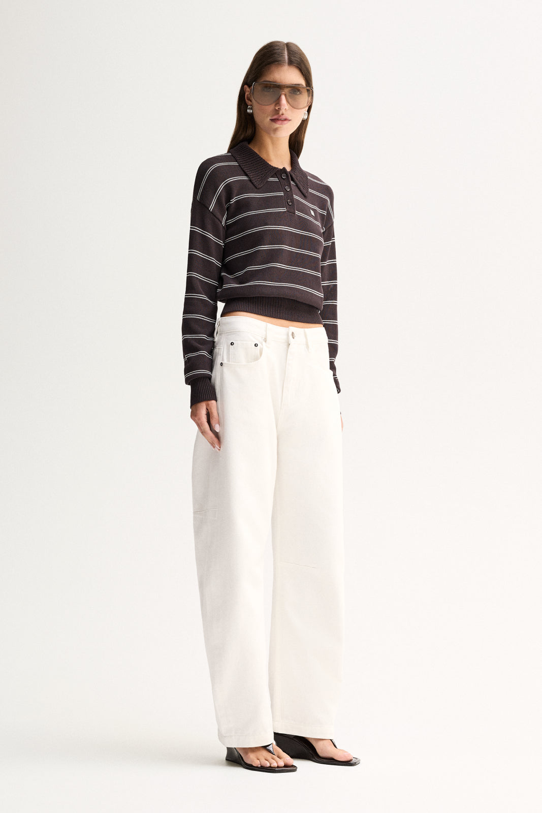 Irina Knit Jumper Chocolate Stripe