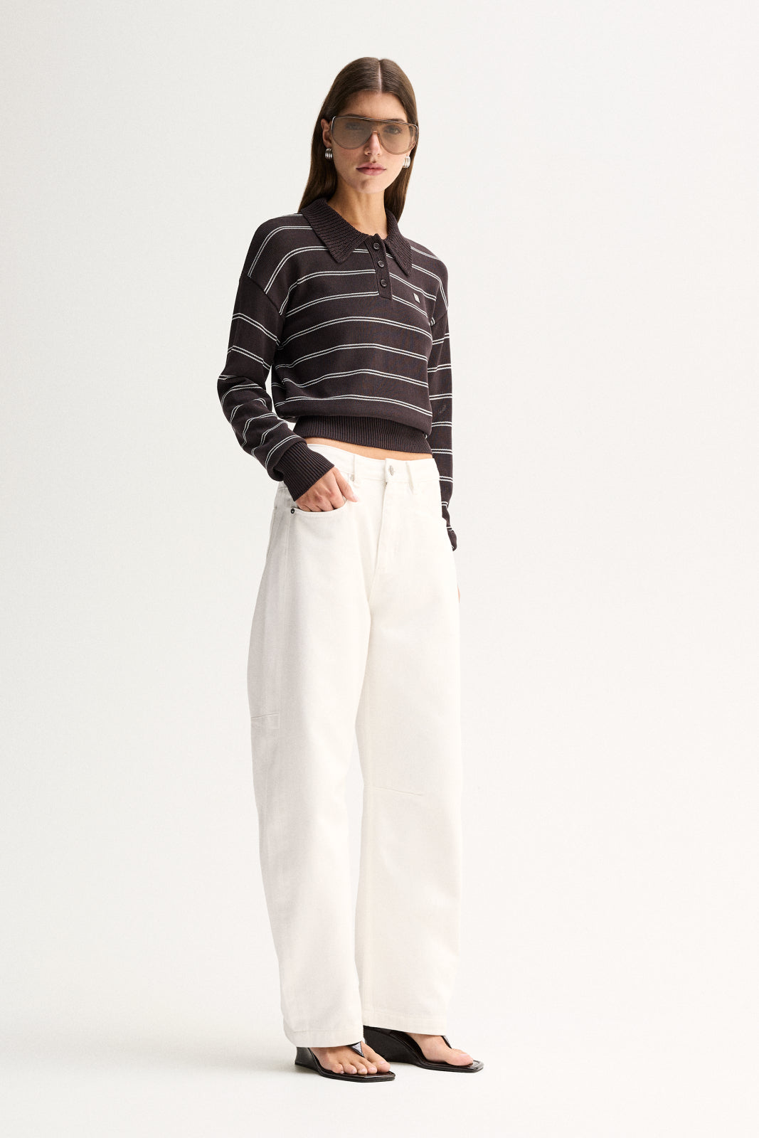 Irina Knit Jumper Chocolate Stripe