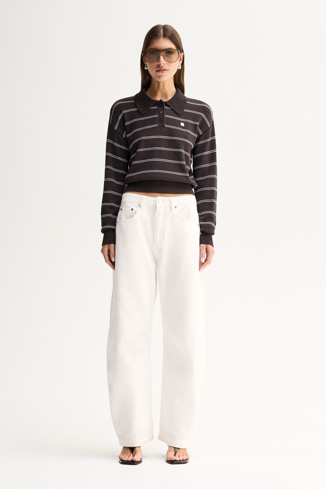 Irina Knit Jumper Chocolate Stripe