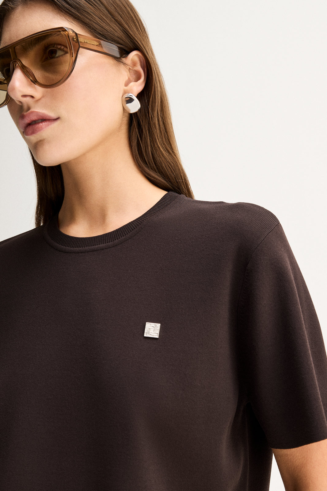 Vaughn Knit Tee Chocolate