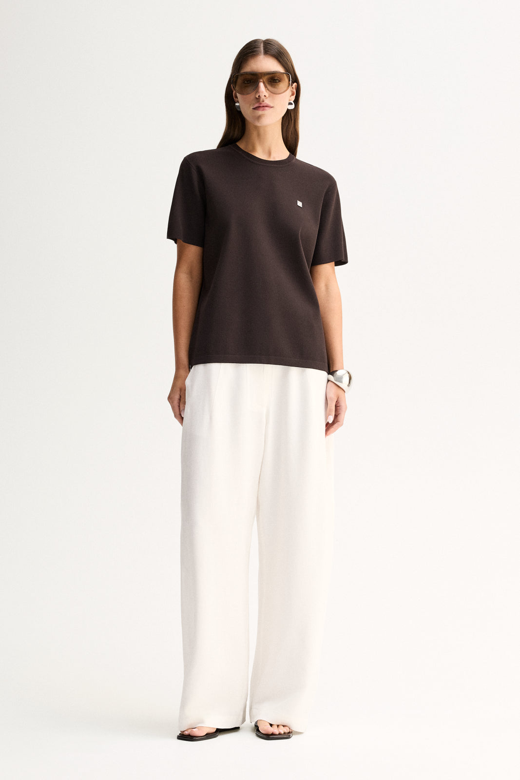 Vaughn Knit Tee Chocolate