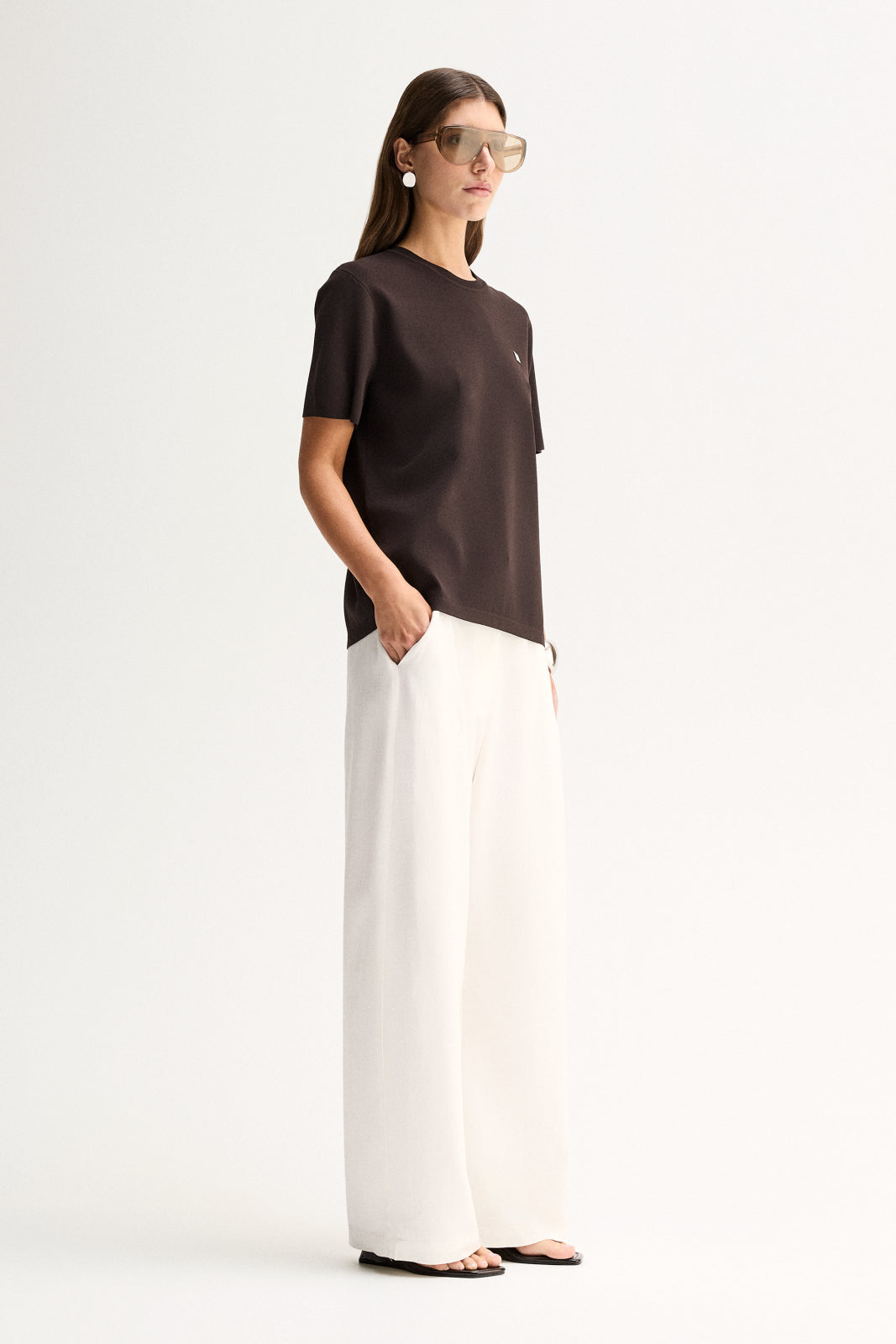 Vaughn Knit Tee Chocolate