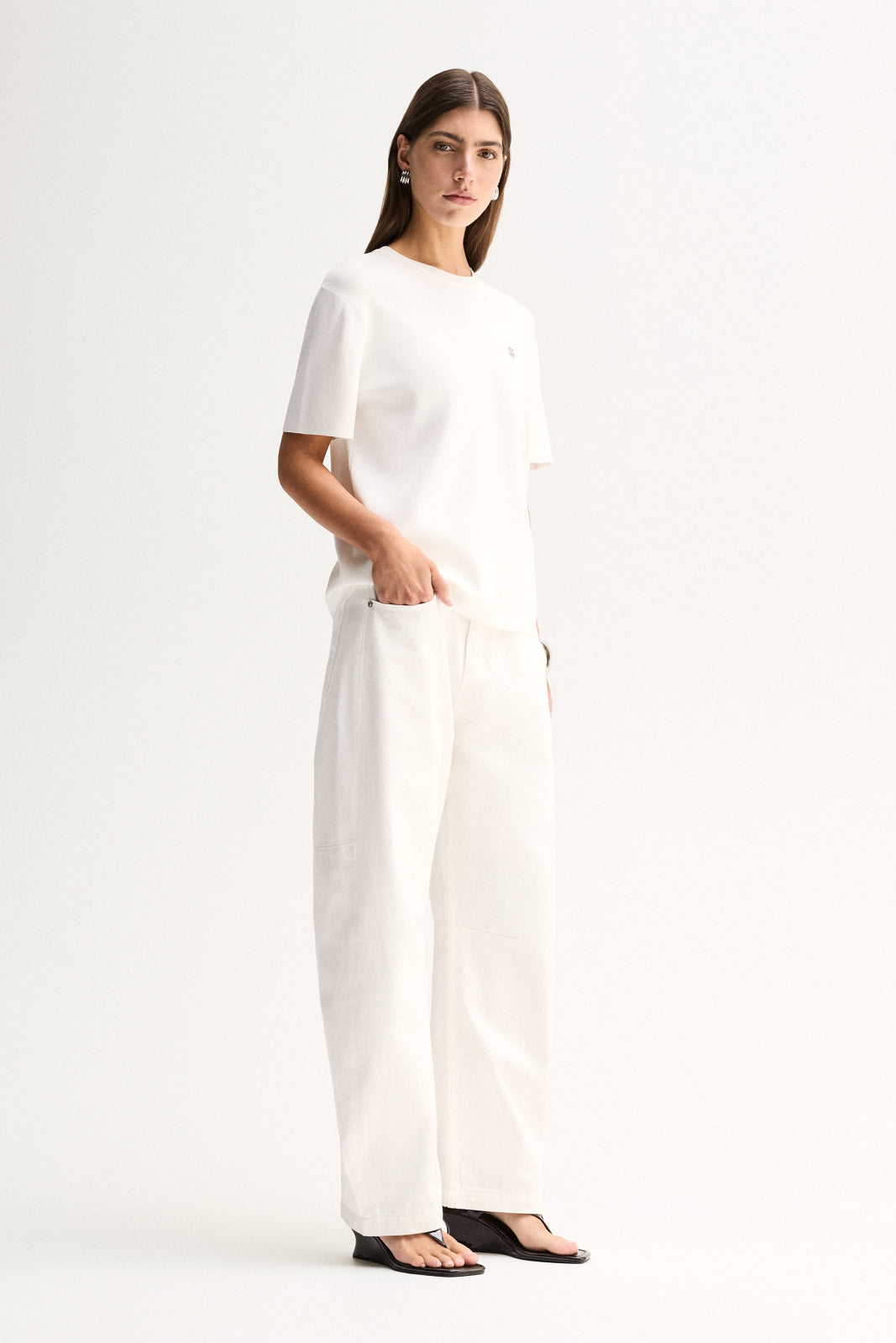 Vaughn Knit Tee White